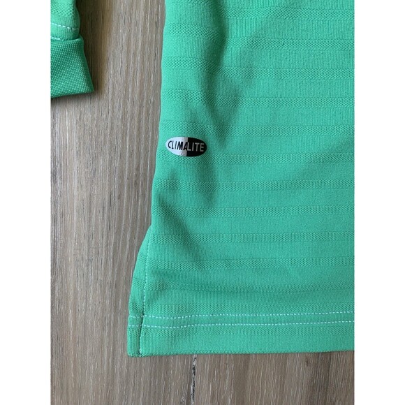 Adidas Climacool Formotion Mens XL Golf Long Sleeve Polo Shirt Lime Green Tennis - Picture 6 of 13